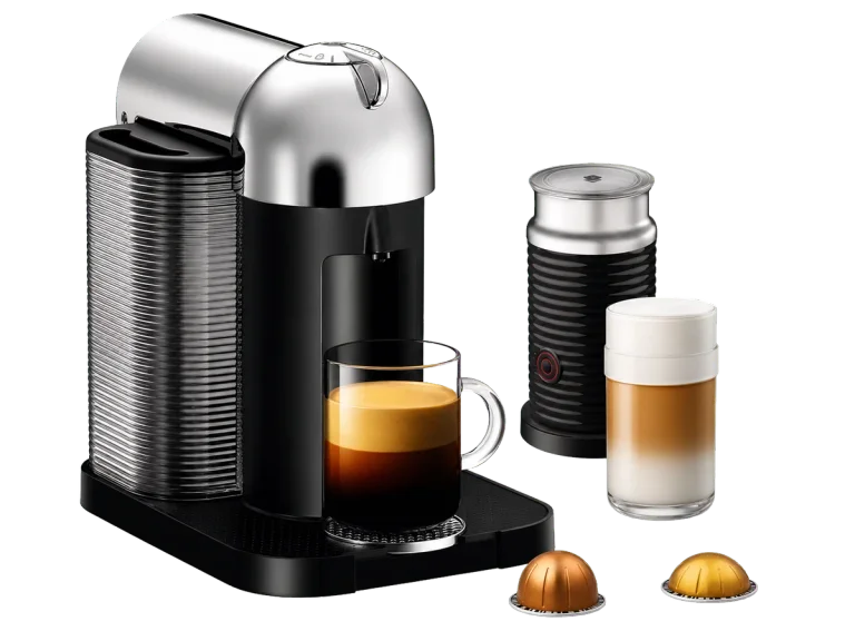 Nespresso VertuoLine, Original Vertuo Chrome by Breville with Aeroccino3, BNV250CRO1BUC1