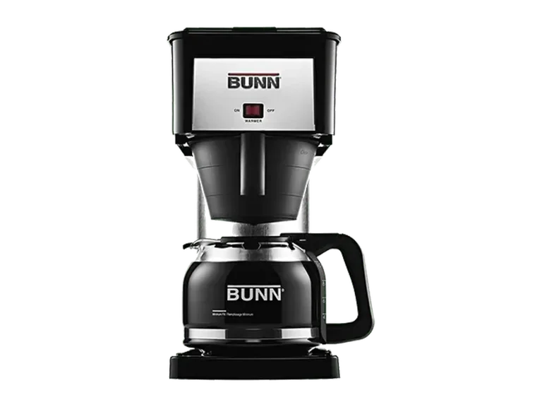 BUNN BX Velocity Brew, Legacy BX-B Velocity Brew black with old BUNN block logo and glass carafe